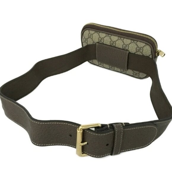 GUCCI Ophidia GG Supreme Sherry Line PVC Waist Pouch Bum Bag Beige - Picture 2 of 7